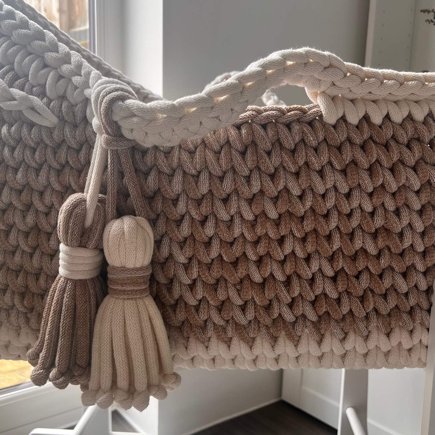 Hooded Crochet Moses Basket