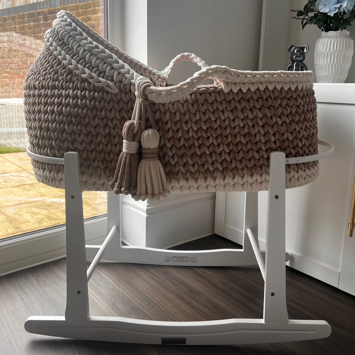 Hooded Crochet Moses Basket