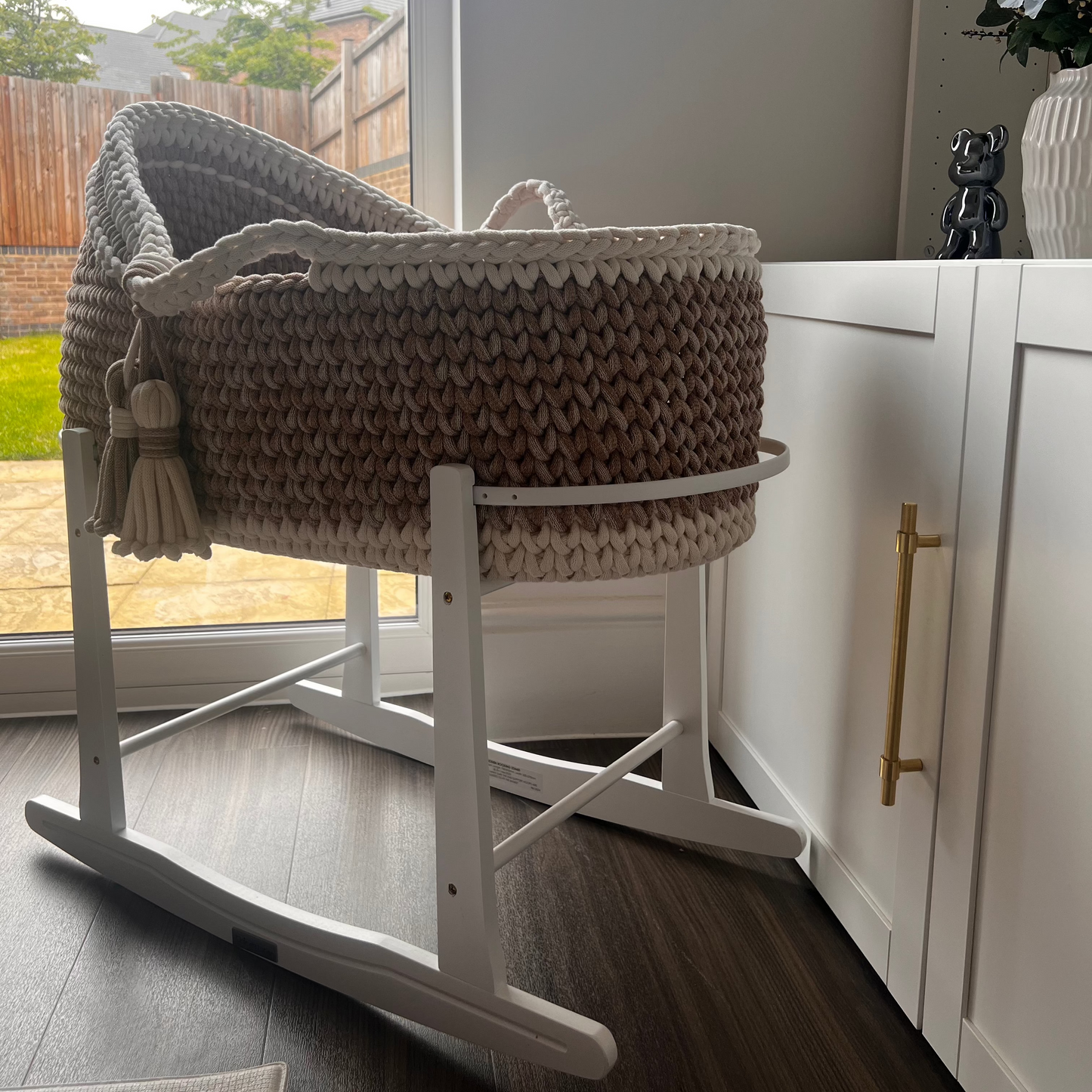 Hooded Crochet Moses Basket