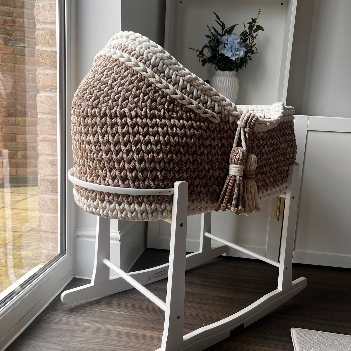 Hooded Crochet Moses Basket