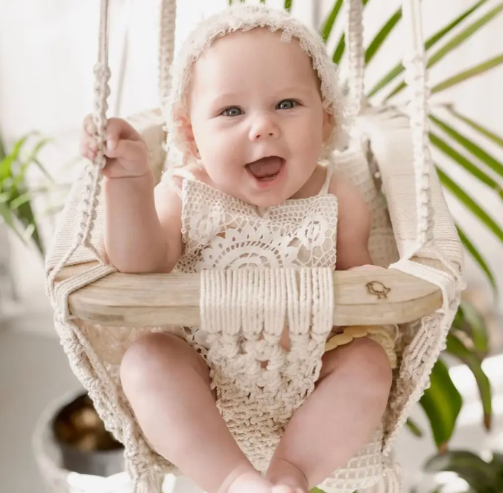 Organic Baby Macrame Swing