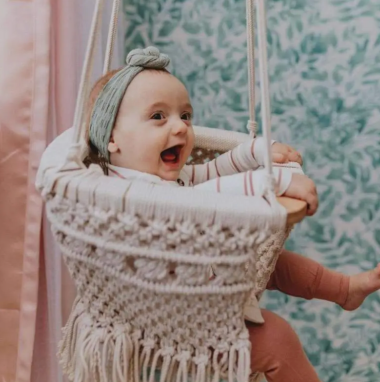 Organic Baby Macrame Swing