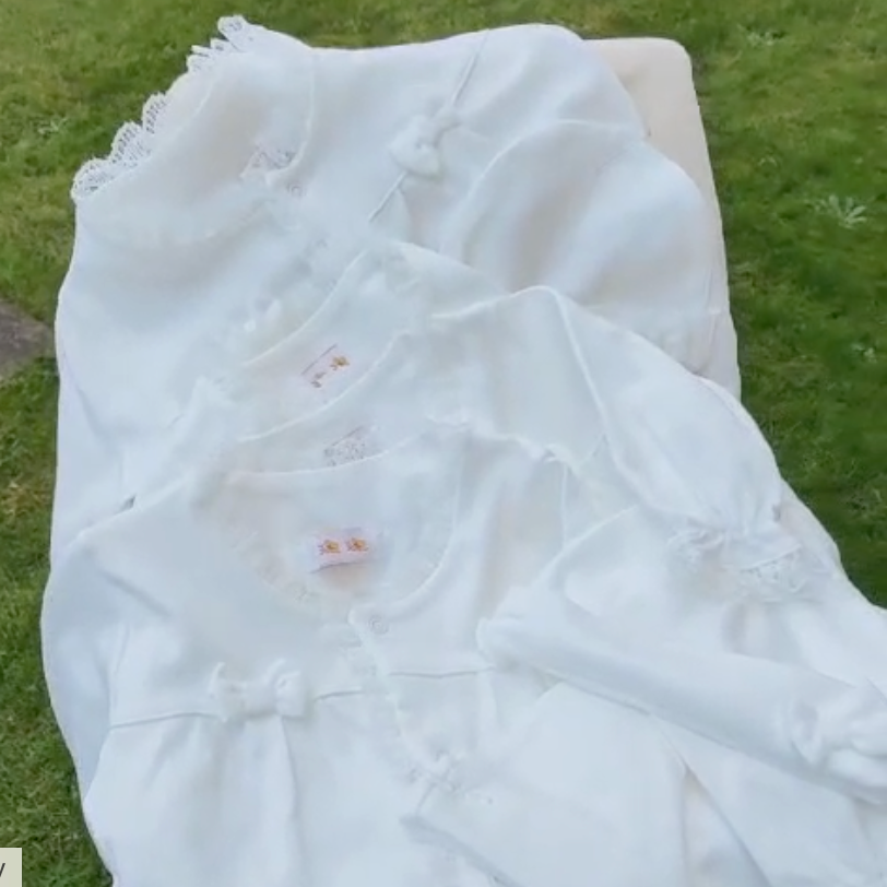 Elegant Girl's Newborn Onesie & Bonnet Set