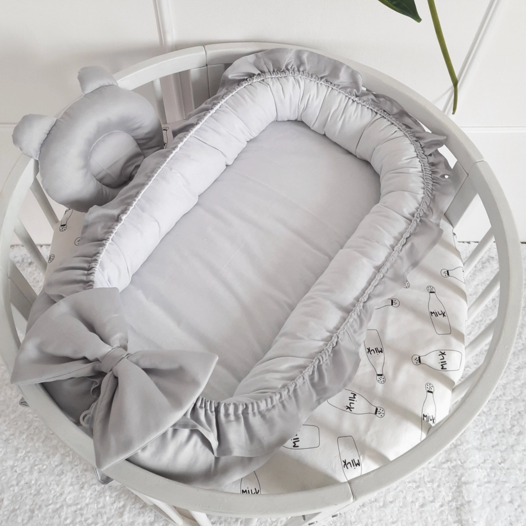 100% Cotton Bow Babynest.