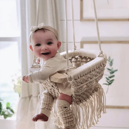 Organic Baby Macrame Swing
